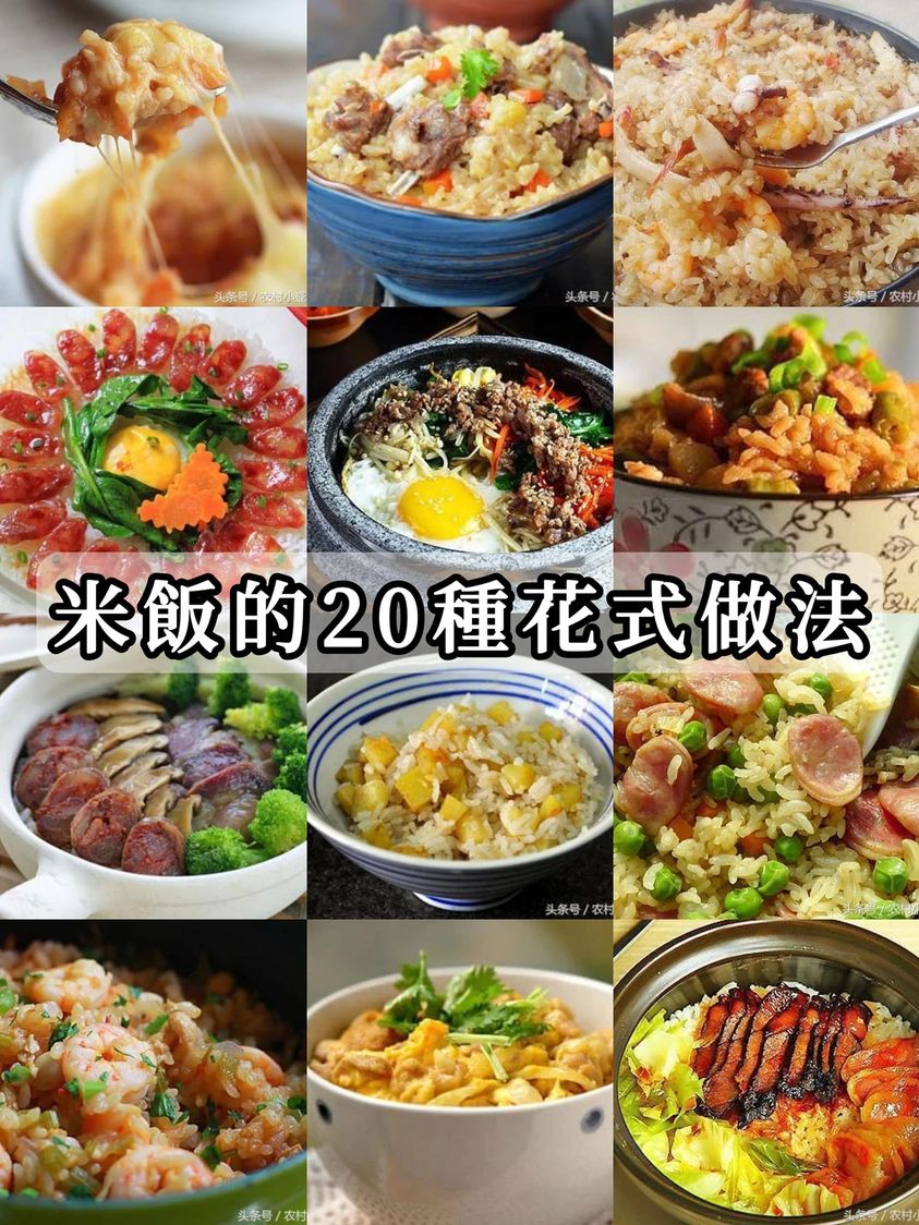 米飯的20種花式做法，在家做好帶到公司吃，再也不用叫外賣了